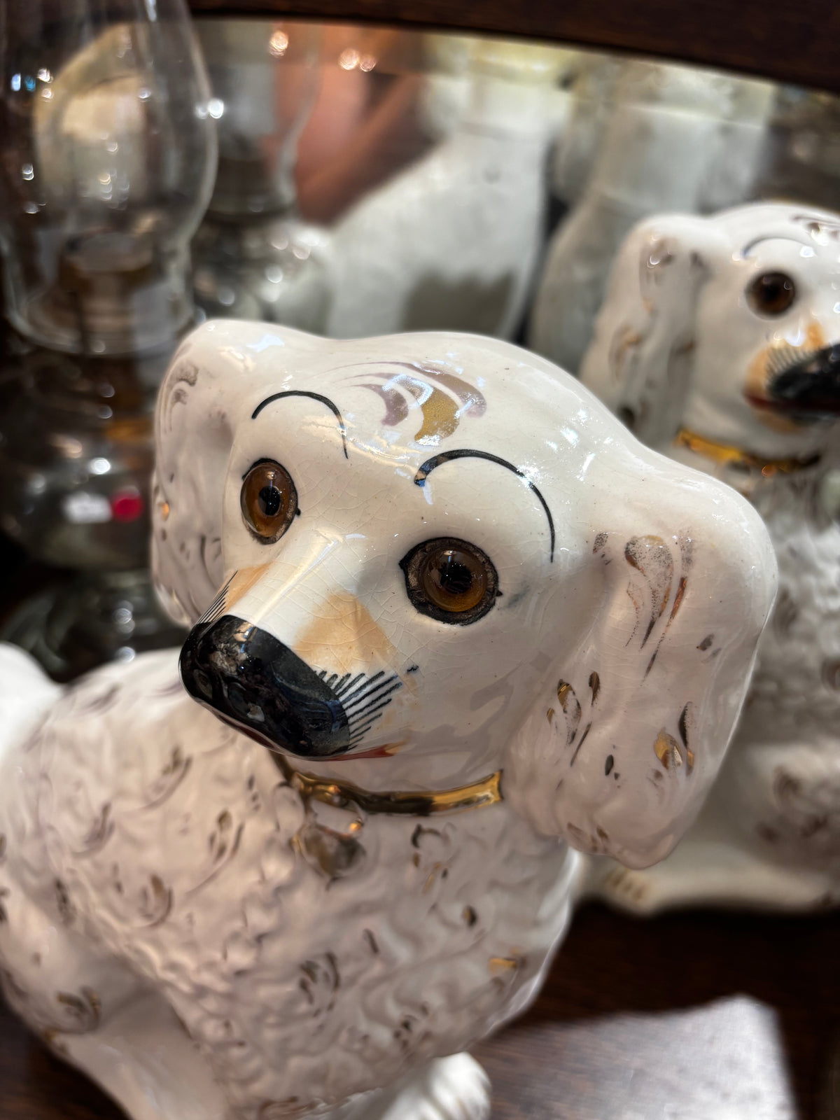Pair of Antique Staffordshire Dogs