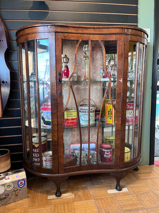 Antique Curved Display Cabinet