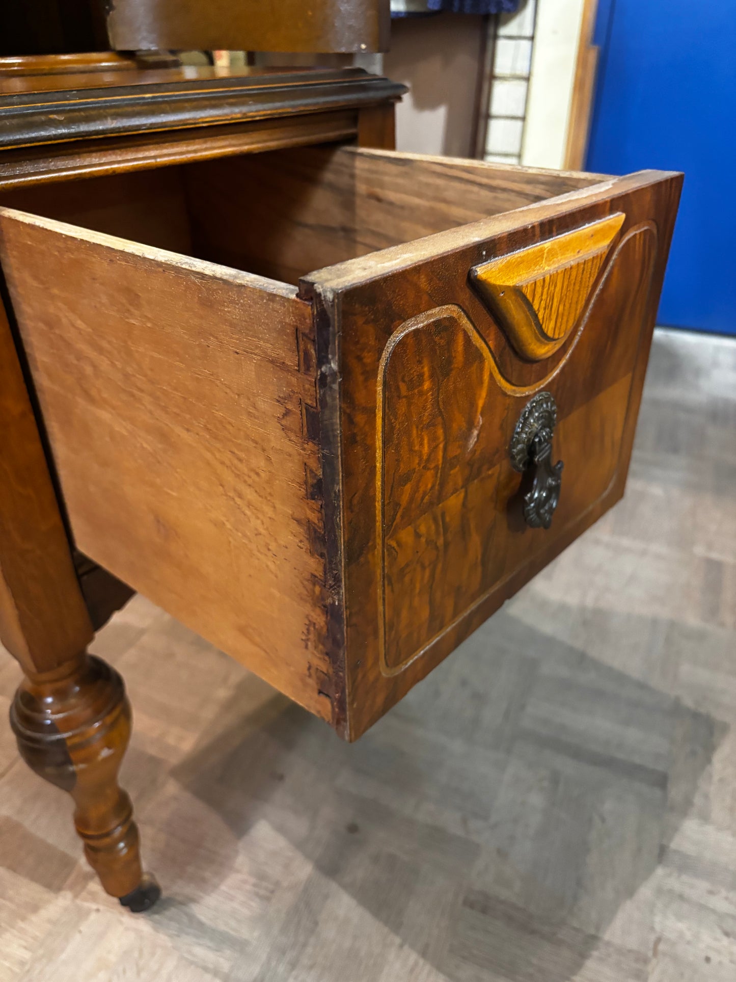 Antique Vanity with Mirror