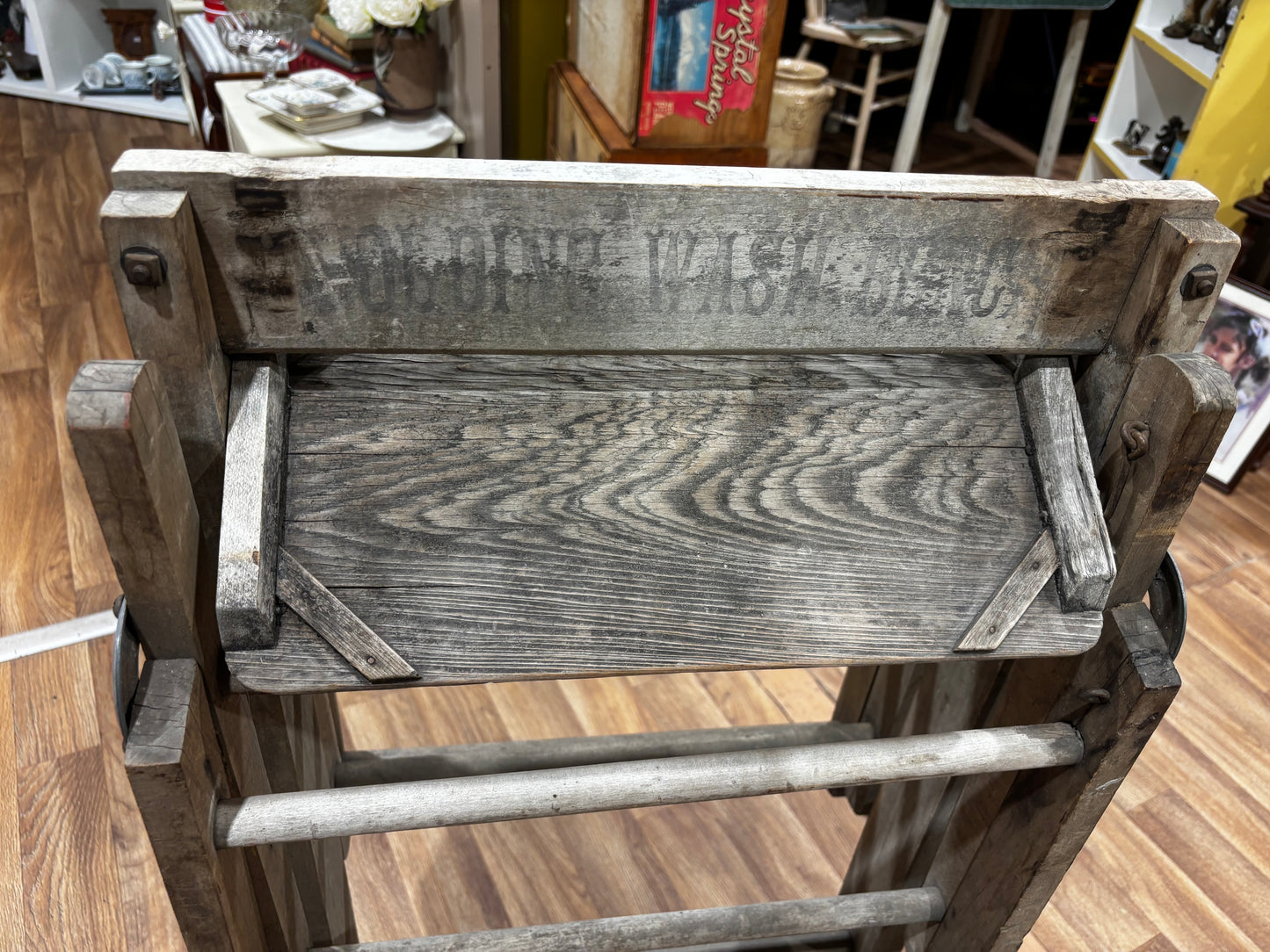 Antique Wooden Folding Wash Bench