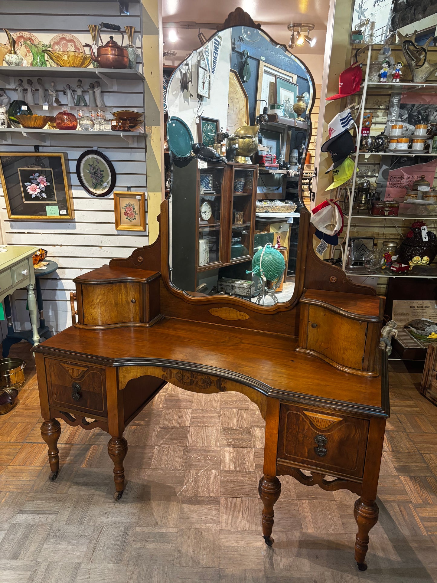 Antique Vanity with Mirror