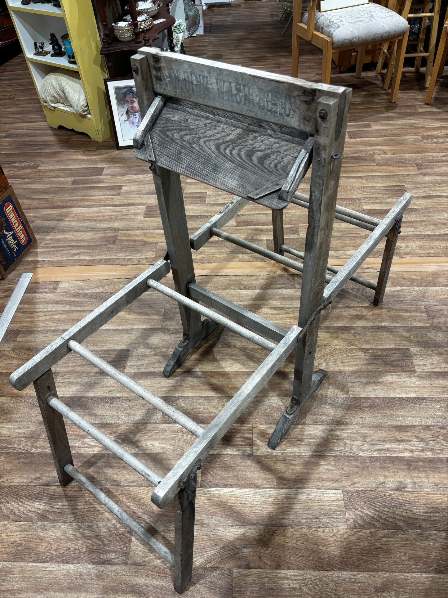 Antique Wooden Folding Wash Bench