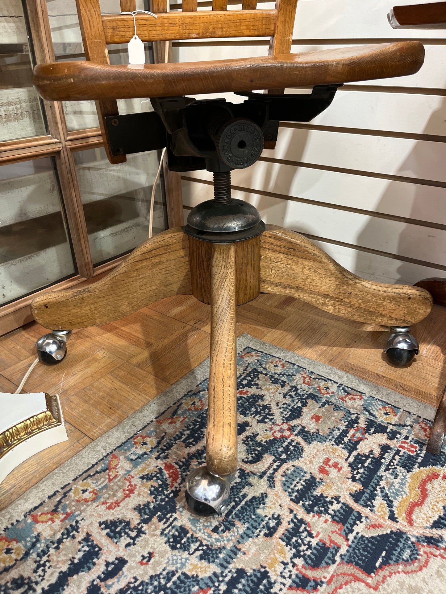 Antique Oak Office Chair