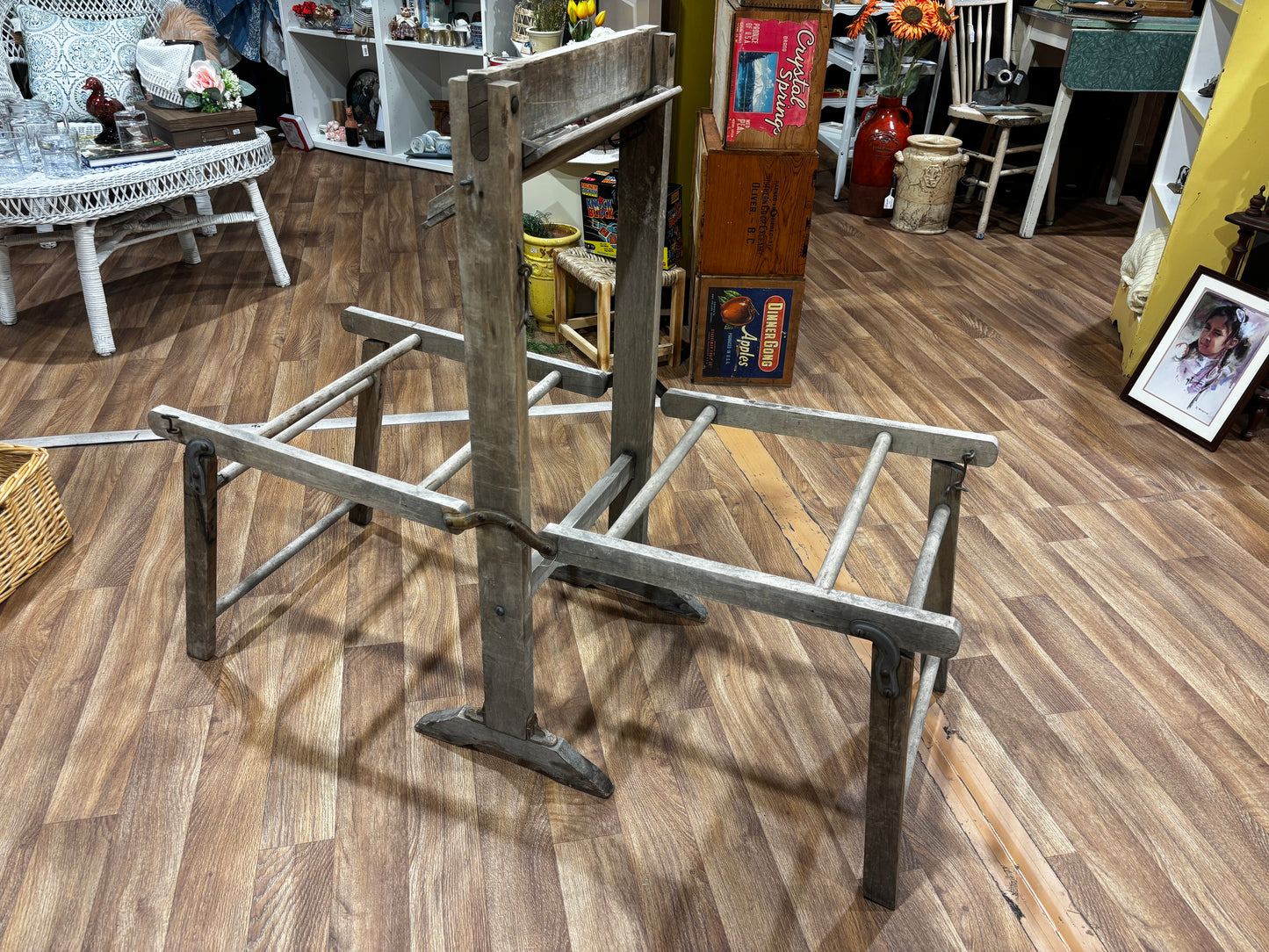 Antique Wooden Folding Wash Bench