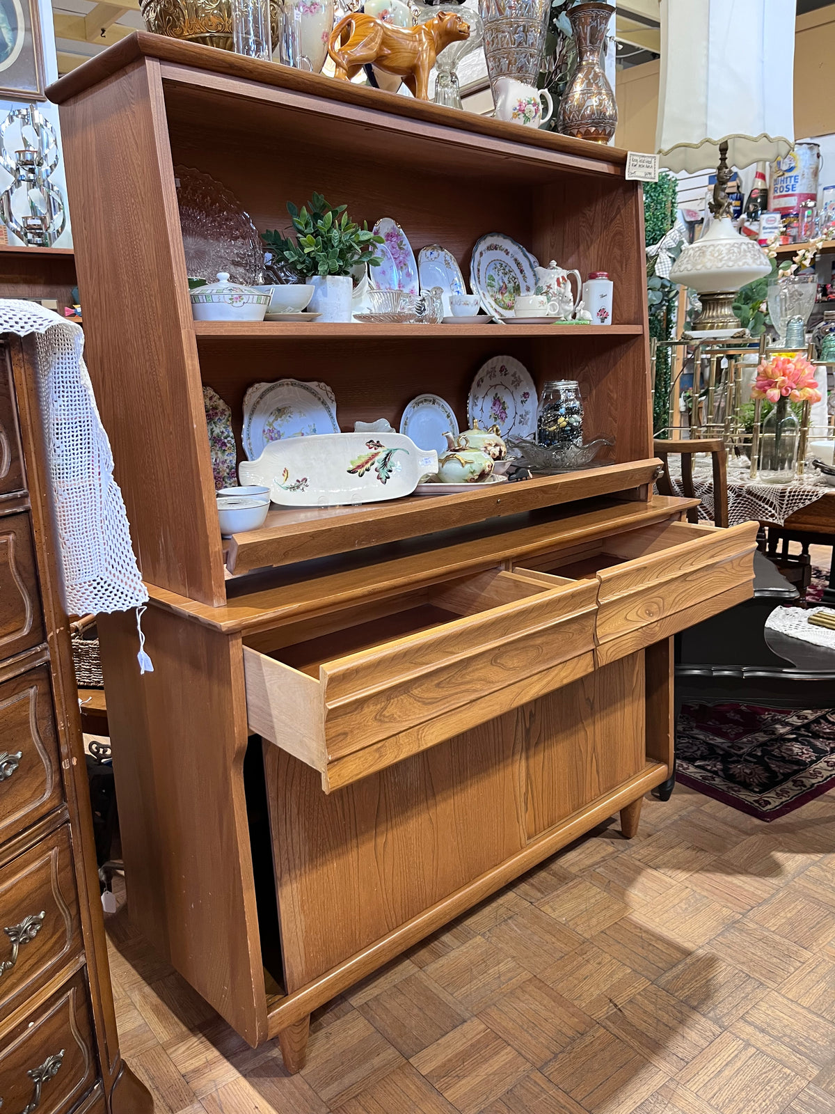 Krug Solid Wood Elm MCM Hutch