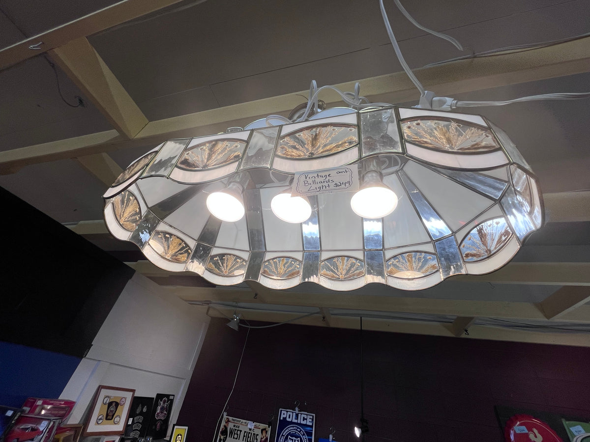 Vintage Billiard Light with floral accents