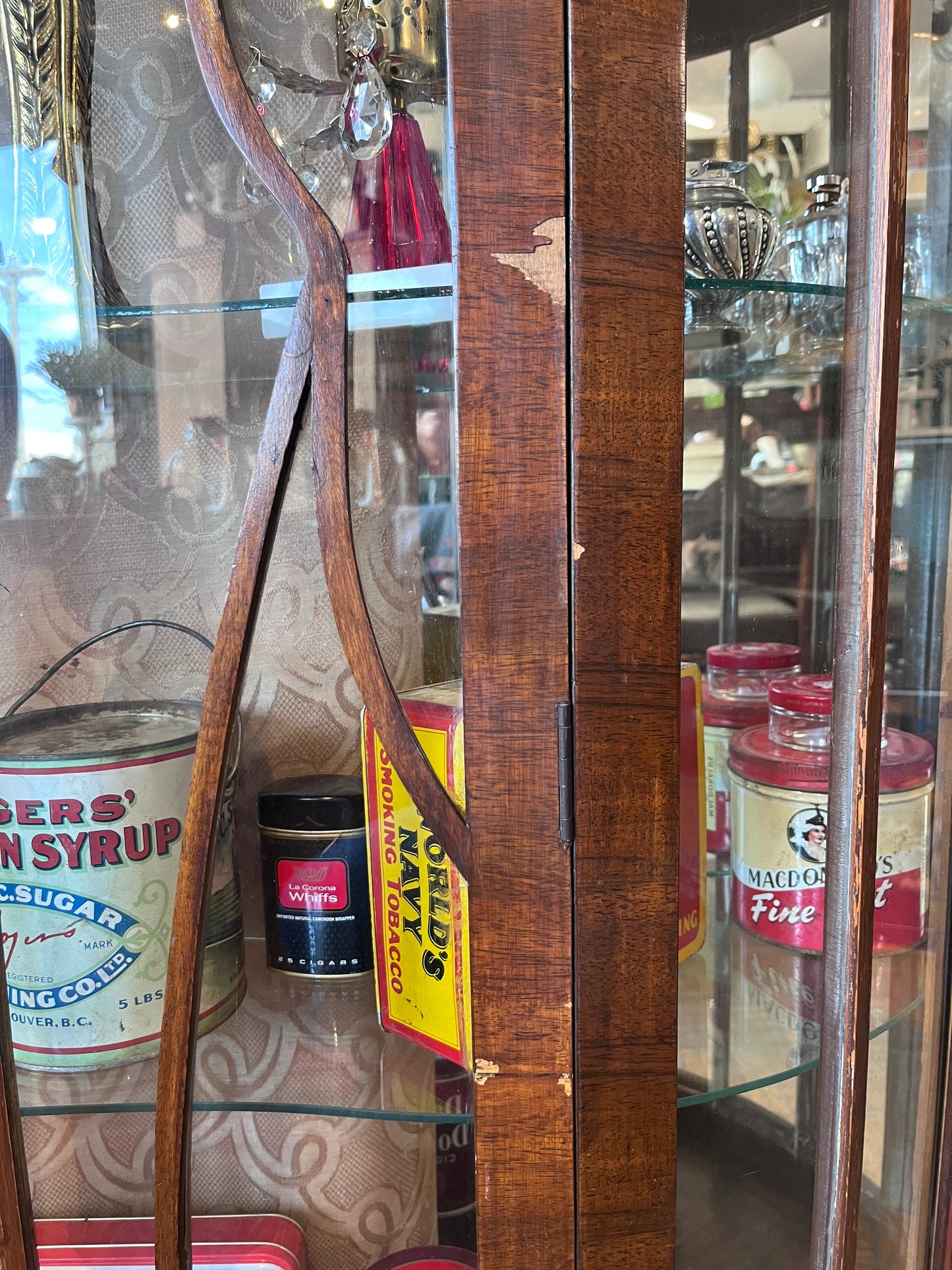 Antique Curved Display Cabinet