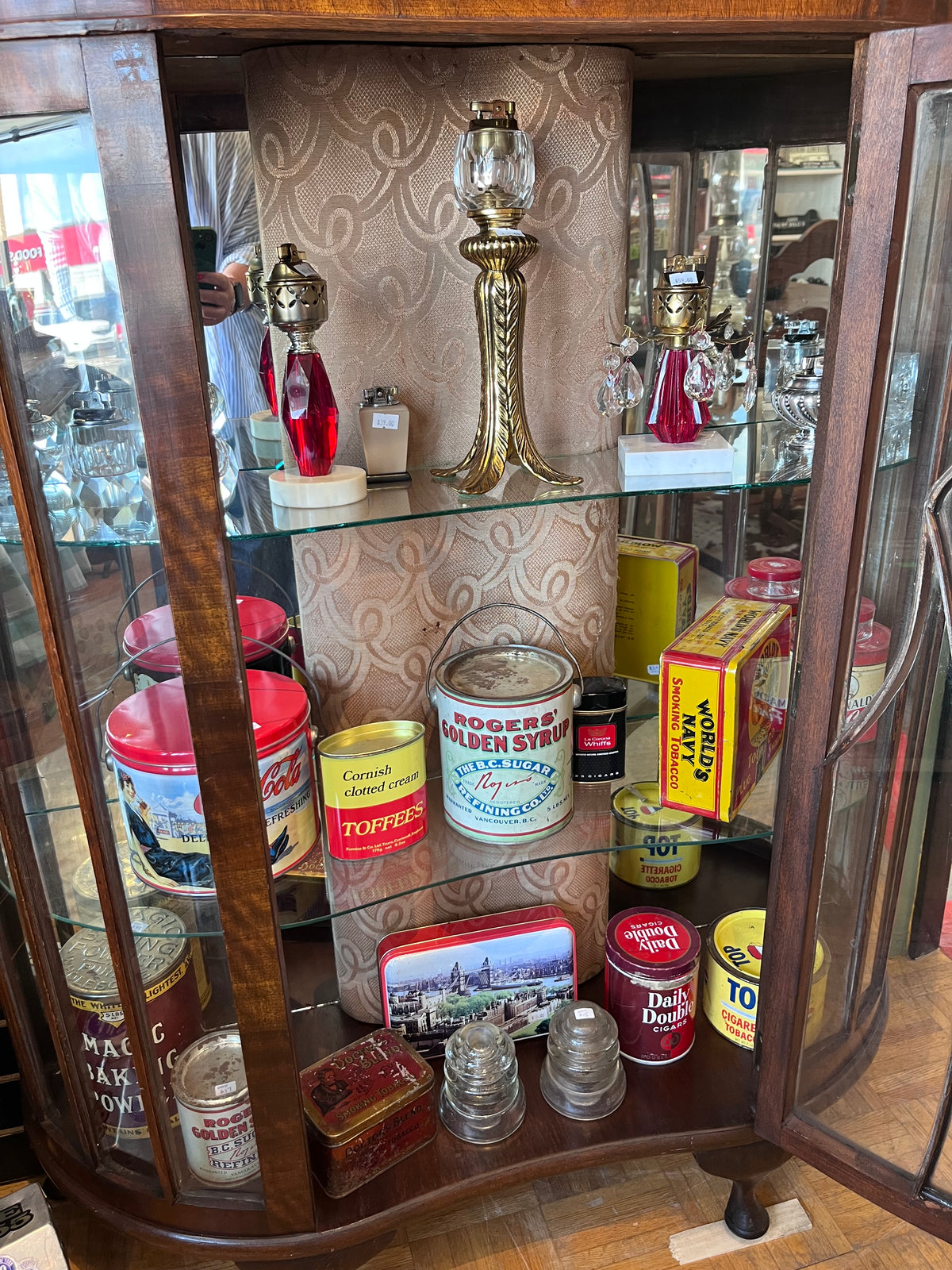 Antique Curved Display Cabinet