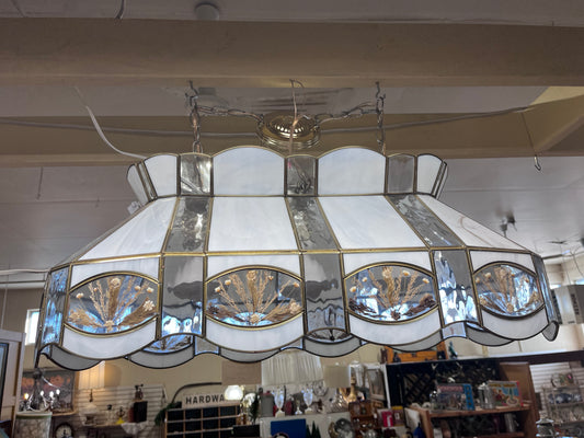 Vintage Billiard Light with floral accents