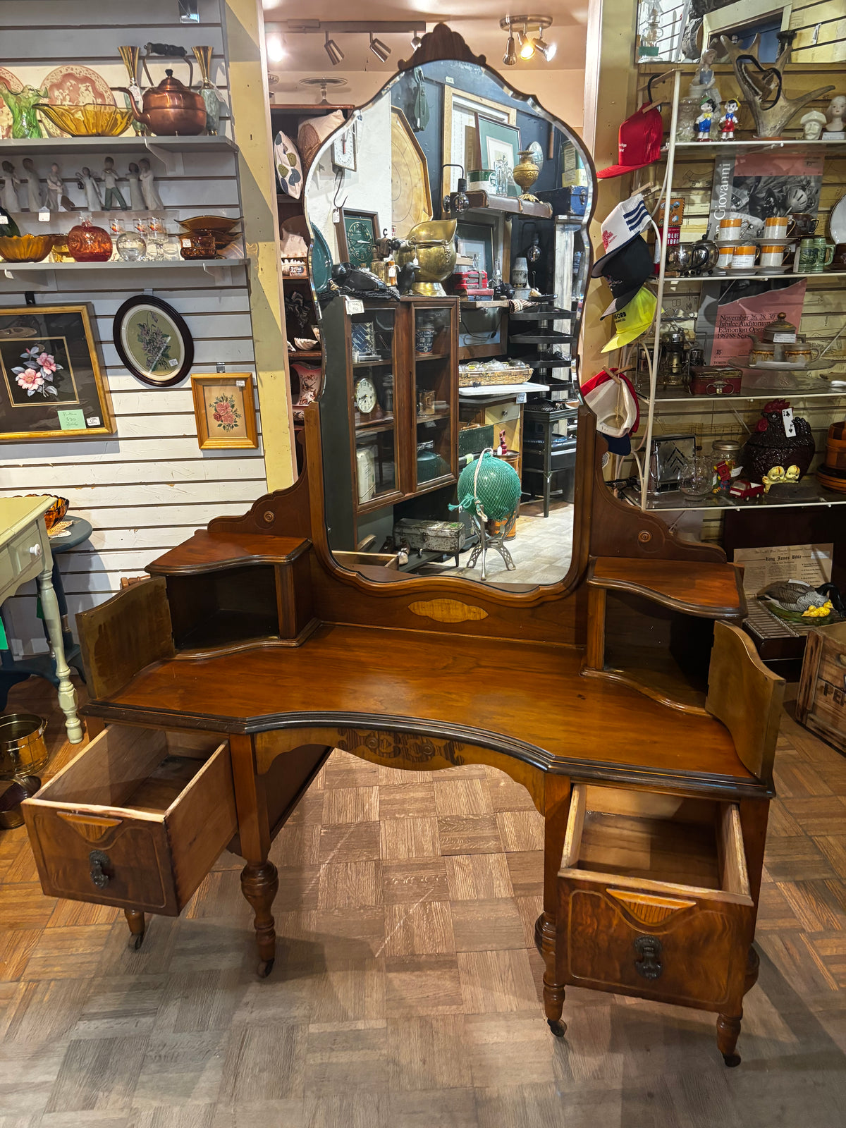 Antique Vanity with Mirror