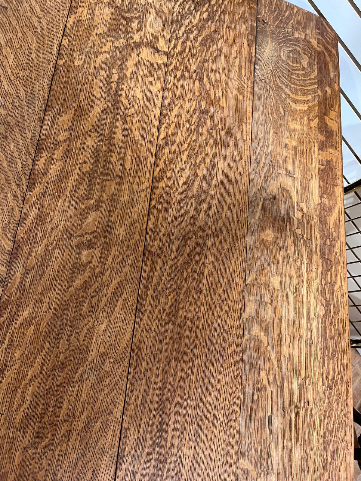 Antique Quarter Sawn Oak Dining Table