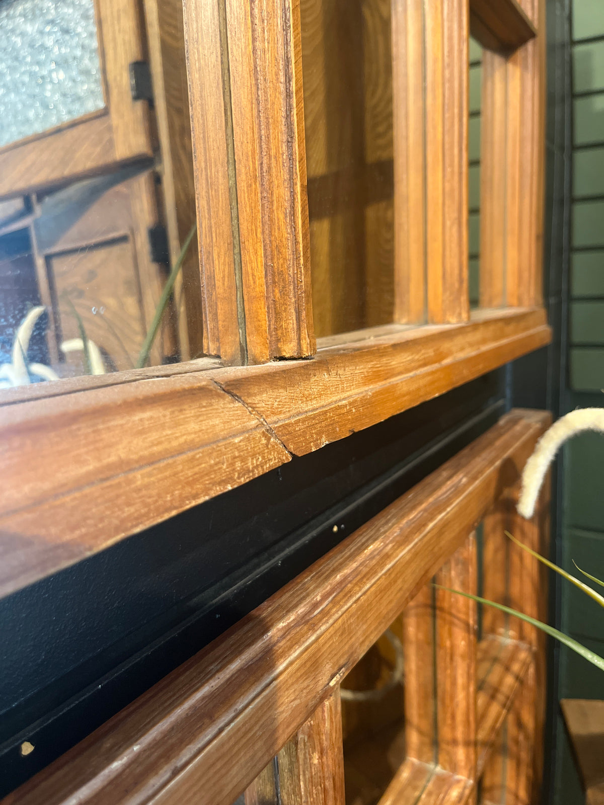 Rustic Antique 16 pane window mirror