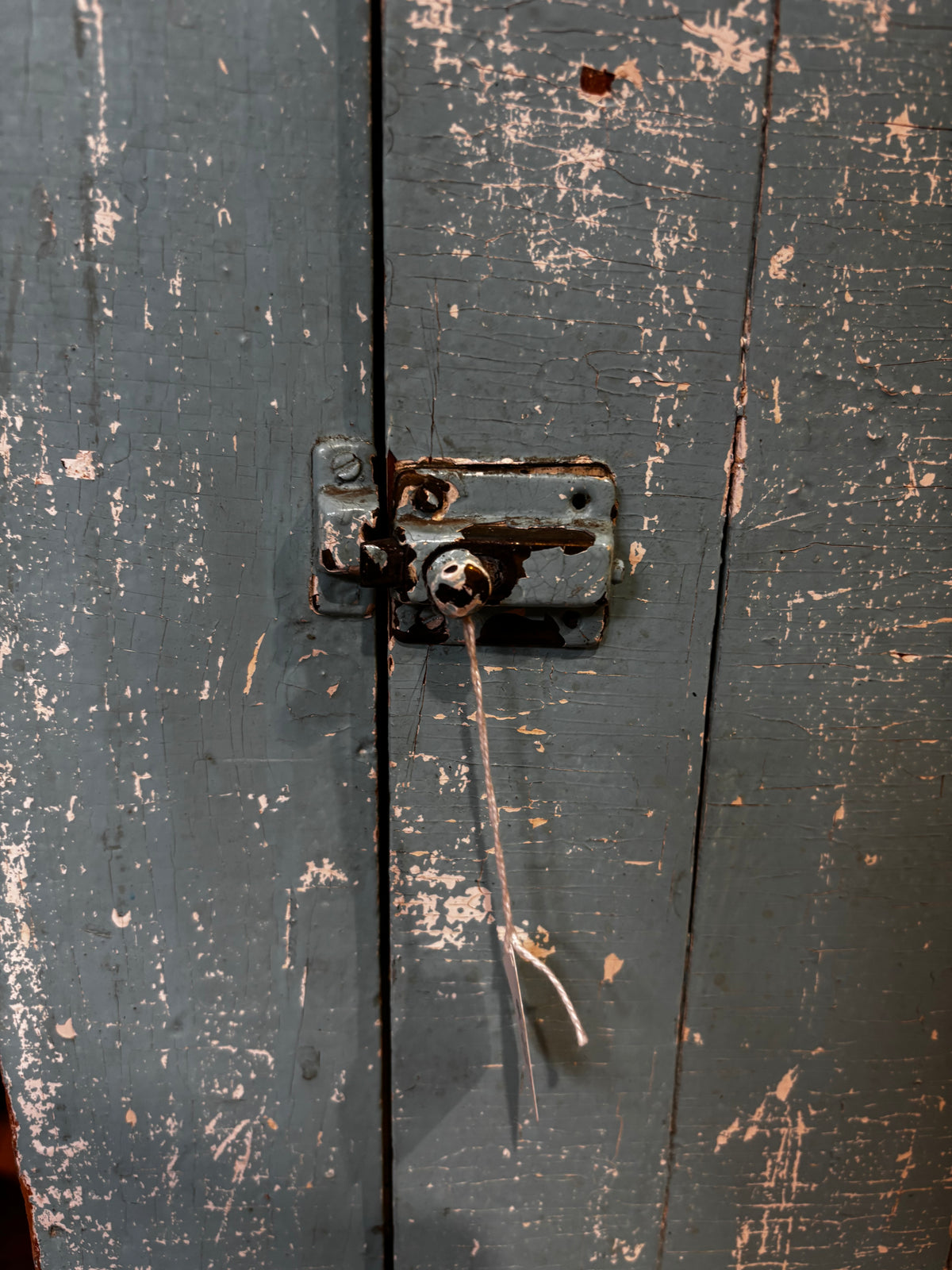 Blue Primitive Chippy Cabinet