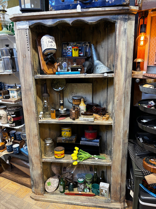 Rustic Corner Shelf Solid Wood Painted finish