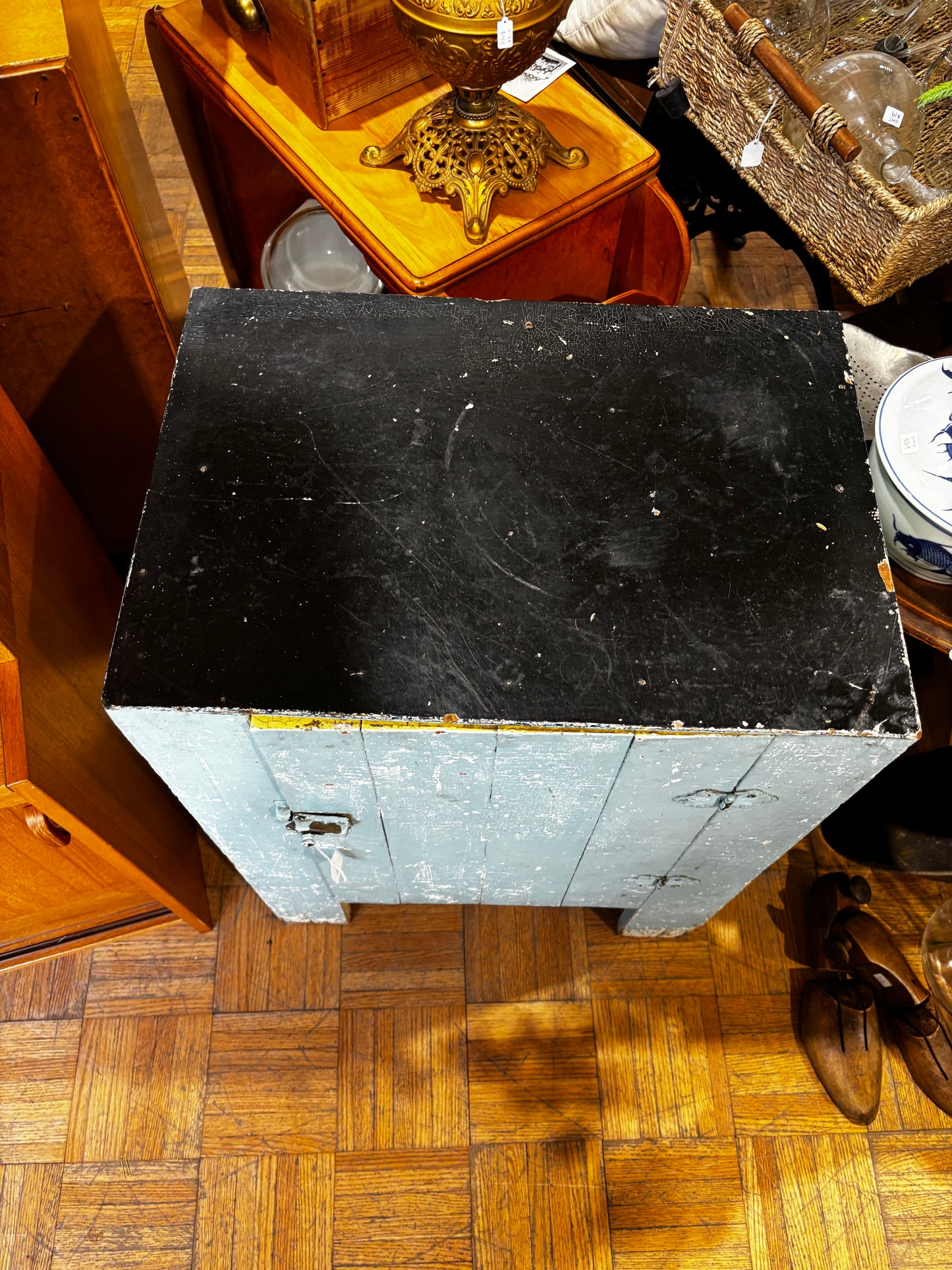 Blue Primitive Chippy Cabinet