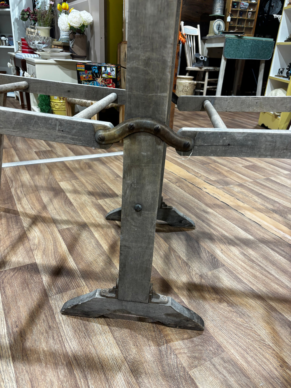 Antique Wooden Folding Wash Bench