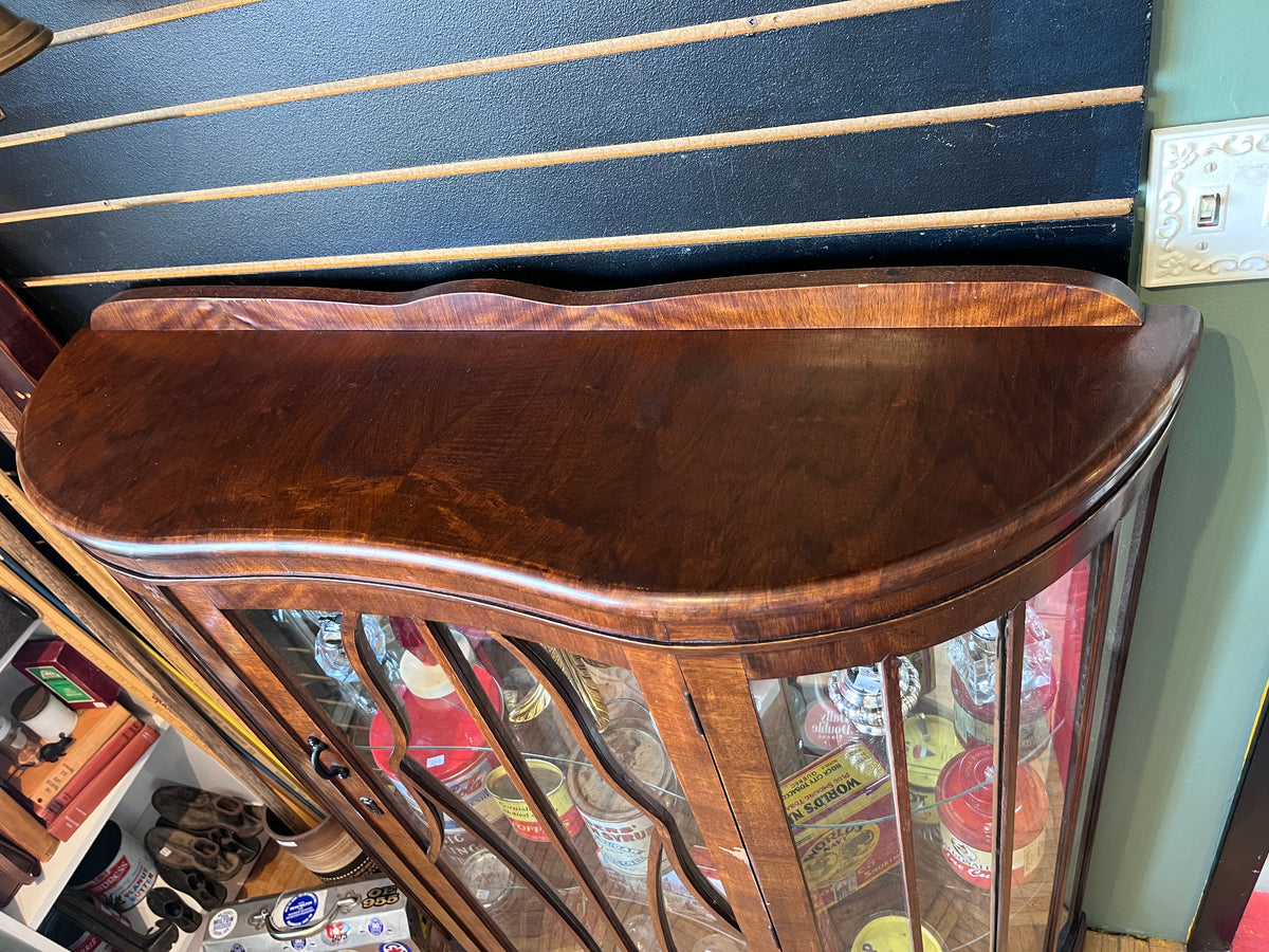 Antique Curved Display Cabinet