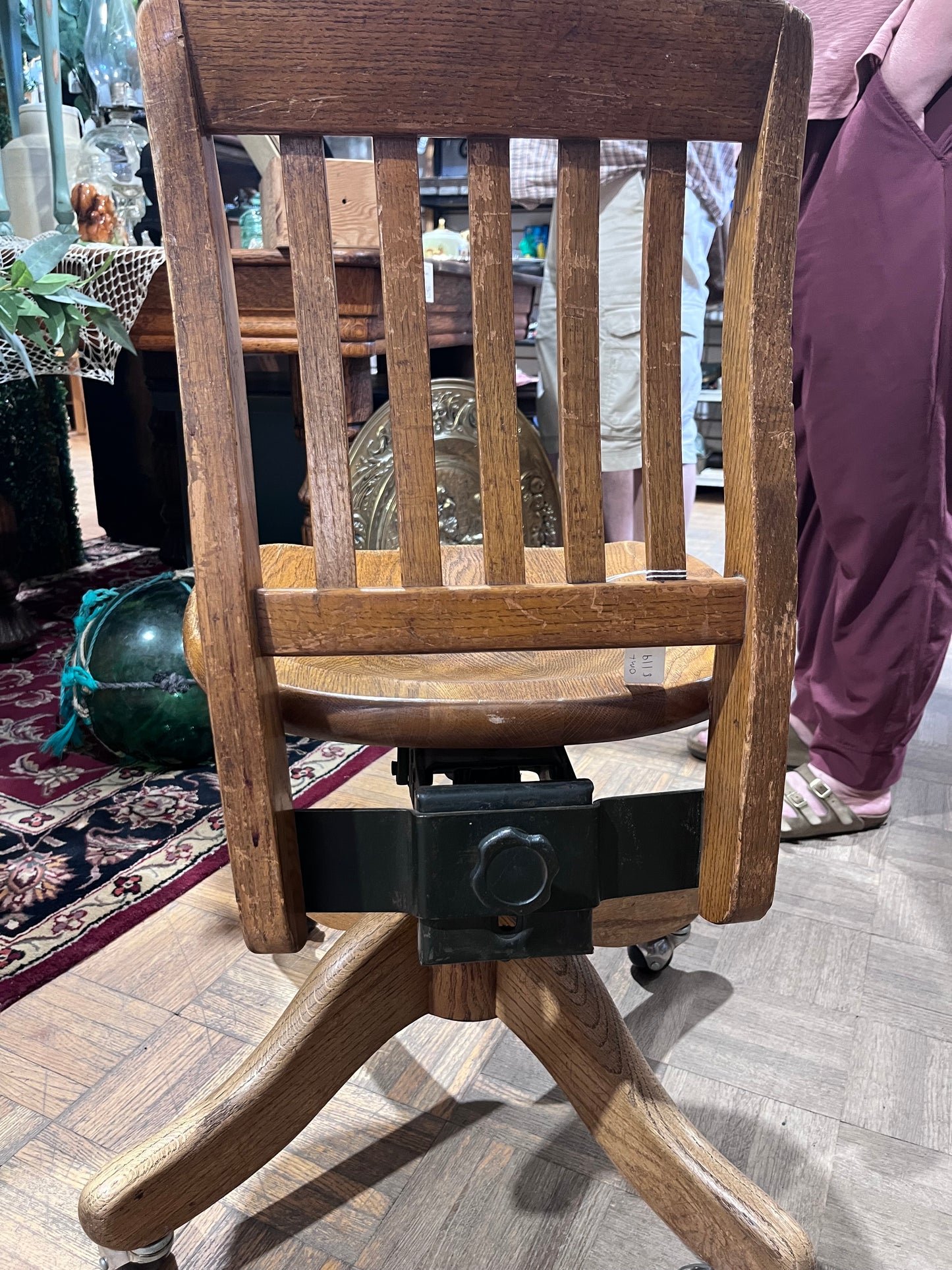 Antique Oak Office Chair