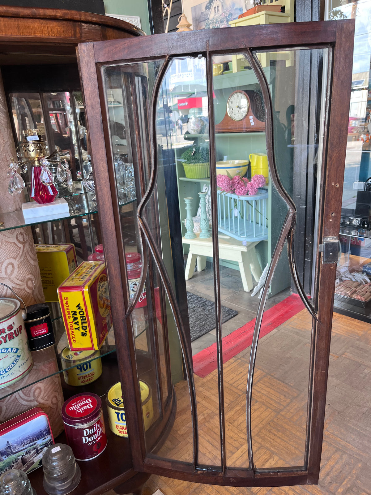 Antique Curved Display Cabinet