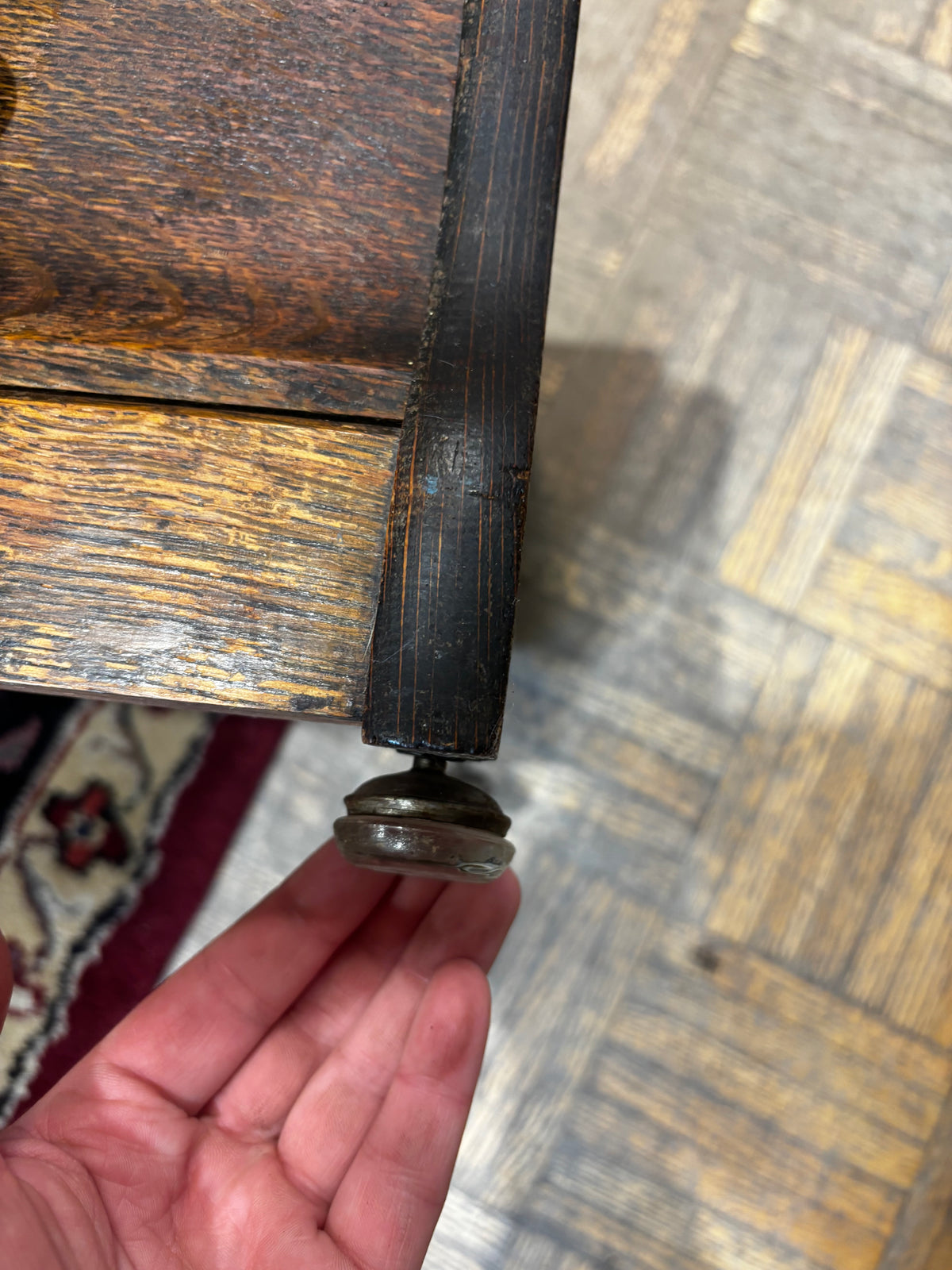 Antique Oak Globe-Wernicke Leaded Glass Barrister Bookcase