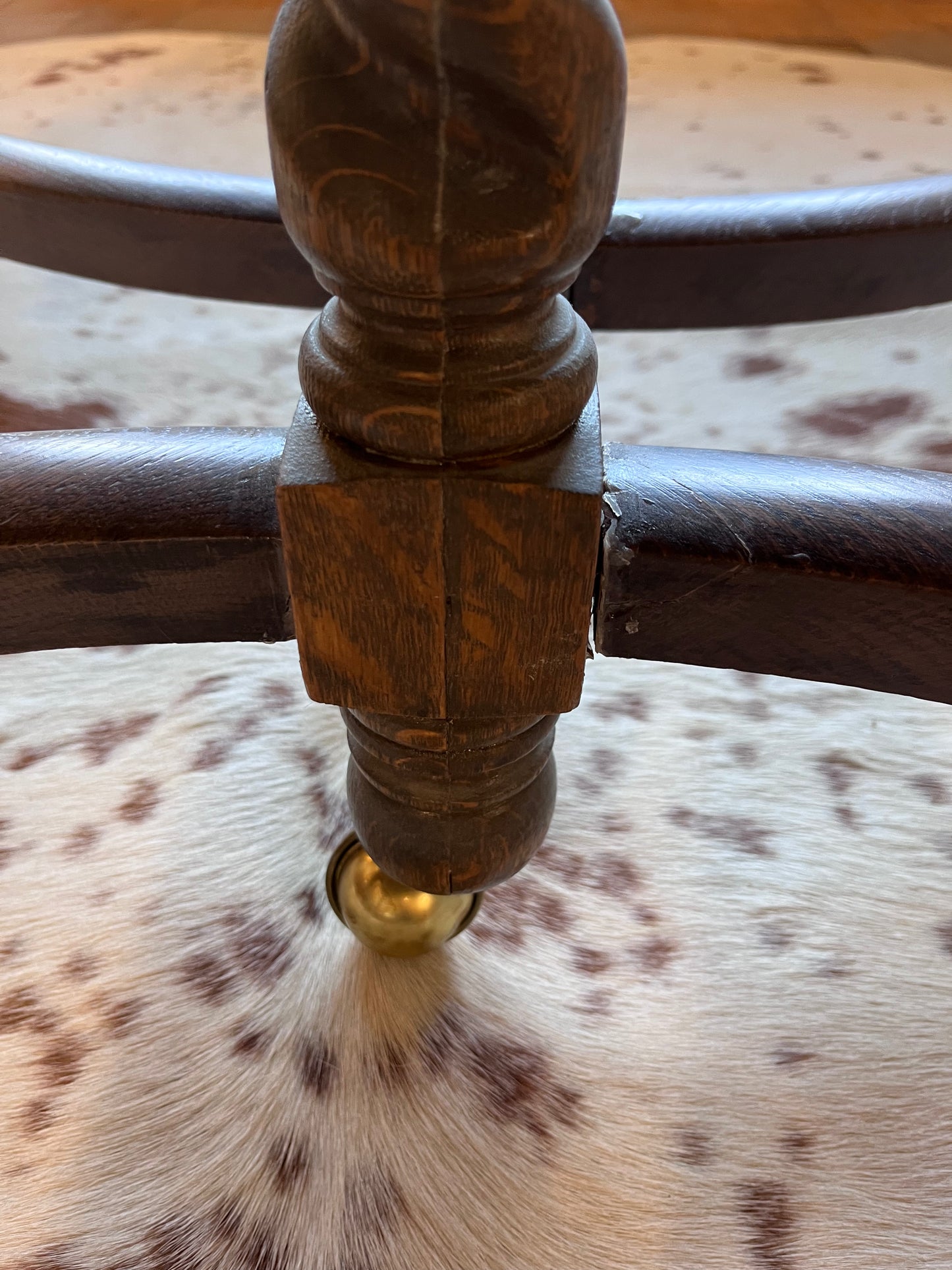 Solid Oak table with Barley twist legs with 4 chairs